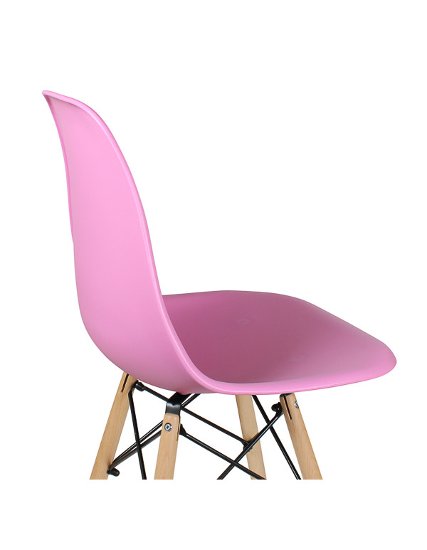Стул обеденный EAMES DSW WX-503, пластик розовый